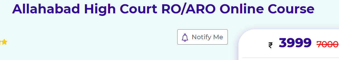 Allahabad High Court RO and ARO Online Course By- Study91