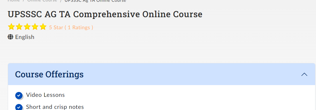 UPSSSC AGTA Comprehensive Online Course By-ixam Bee