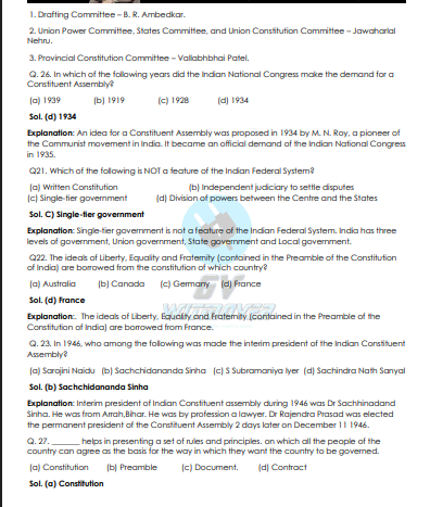 (GK) 2-Polity (PreMains MCQ) question pdf