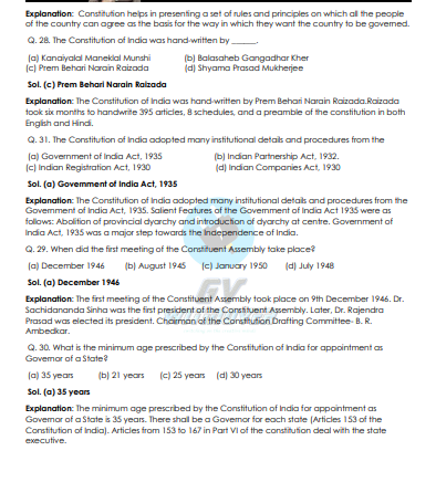 (GK) 2-Polity (PreMains MCQ) question pdf