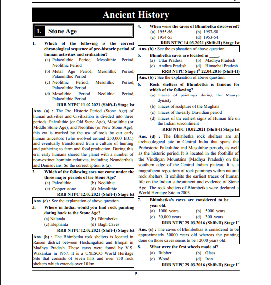 YCT RRB GK ENG 2024 TCS Pattern Chapterwise Typewise question pdf