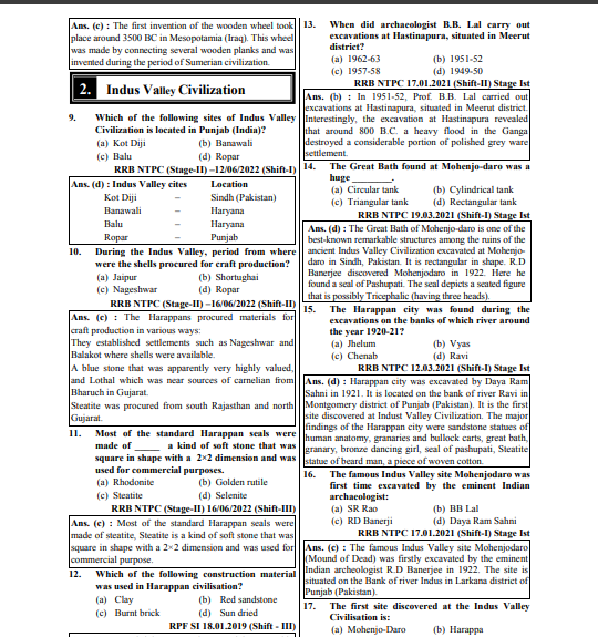 YCT RRB GK ENG 2024 TCS Pattern Chapterwise Typewise question pdf