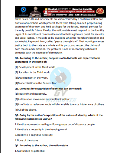 (ENGLISH) Passage by Gv sir pdf