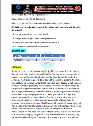 (ENGLISH) Passage by Gv sir pdf