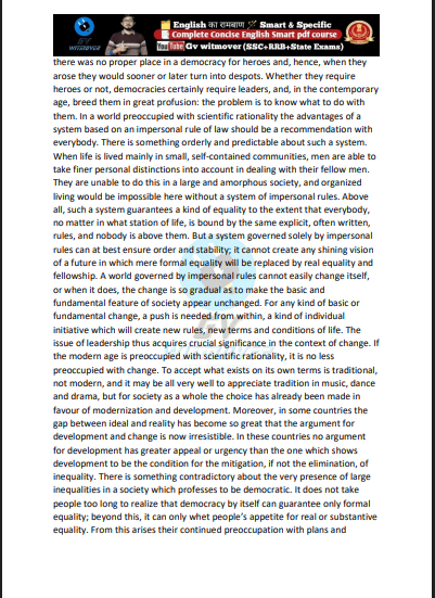 (ENGLISH) Passage by Gv sir pdf