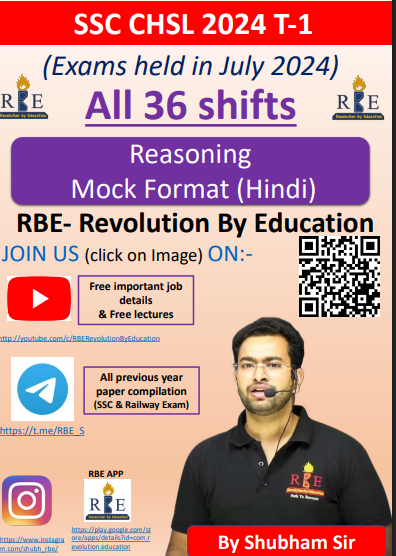 Reasoning (hindi)SSC CHSL 2024 RBE compressed question pdf