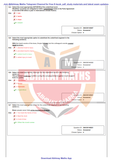 SSC CHSL (40 Sets) Eng (Abhinay Maths) question pdf