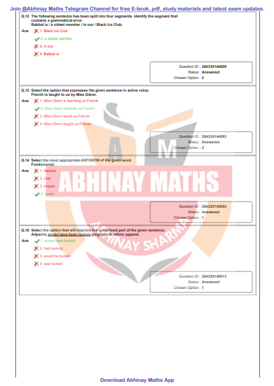 SSC CHSL (40 Sets) Eng (Abhinay Maths) question pdf