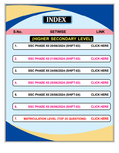 SSC Phase XII 2024 (13 SETS) WITH SOLUTIONS question pdf