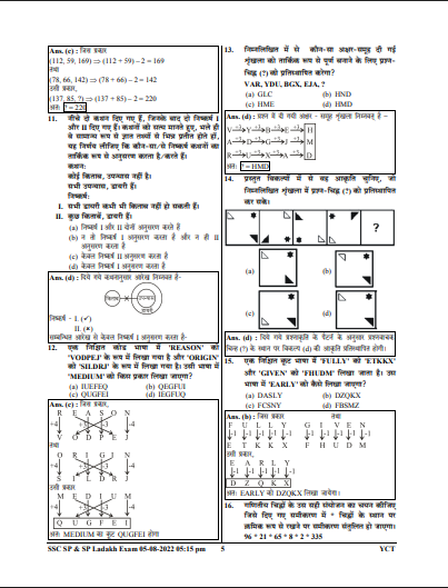 SSC Selection Post Matriculation level question pdf