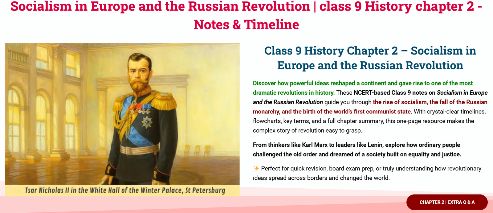 Socialism in Europe and the Russian Revolution