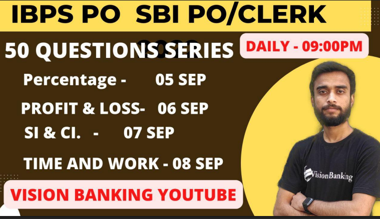 Banking Exams (IBPS PO SBI PO RBI) Questions pdf by VISHAL SIR