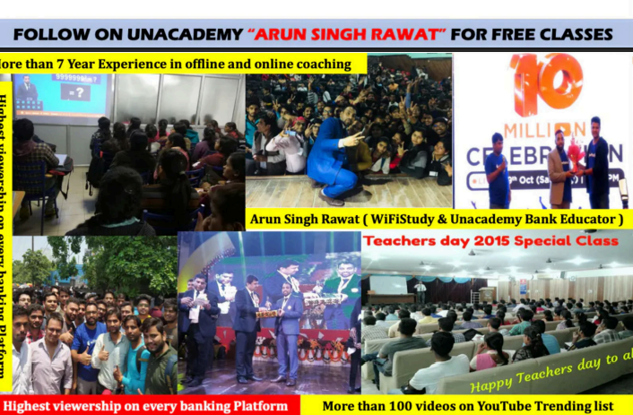 Banking Exams (IBPS PO, SBI PO, RRB) Questions pdf by ARUN SINGH RAWAT