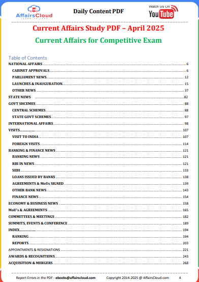 Current Affairs April Full Month eng pdf