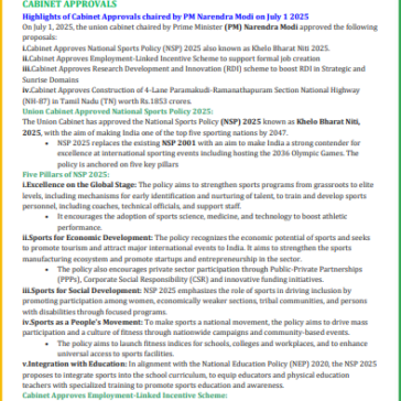 Current Affairs English Study PDF July 2025 pdf