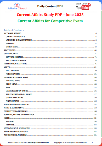 Current Affairs June Full Month English pdf