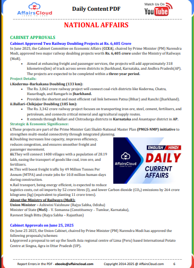 Current Affairs June Full Month English pdf