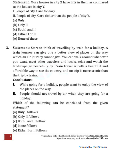 Logical Reasoning Questions pdf