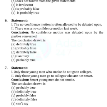 Logical Reasoning Questions pdf