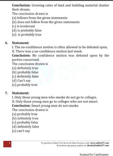 Logical Reasoning Questions pdf