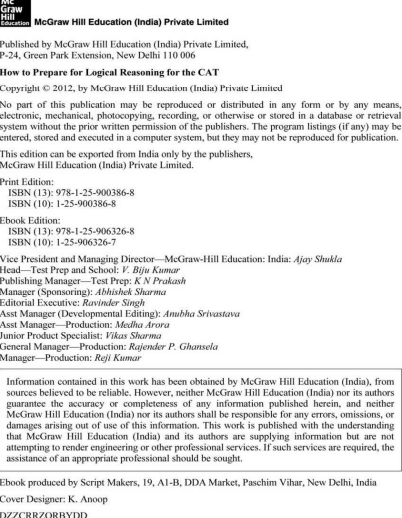 Logical Reasoning cat pdf by arun sharma sir