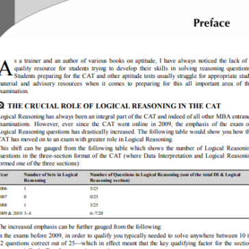 Logical Reasoning cat pdf by arun sharma sir