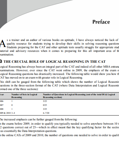 Logical Reasoning cat pdf by arun sharma sir