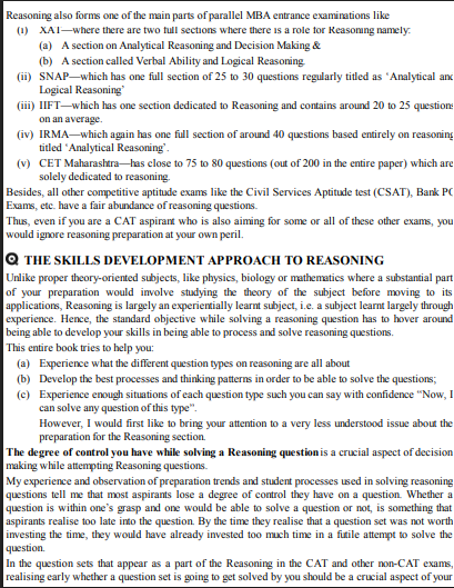 Logical Reasoning cat pdf by arun sharma sir