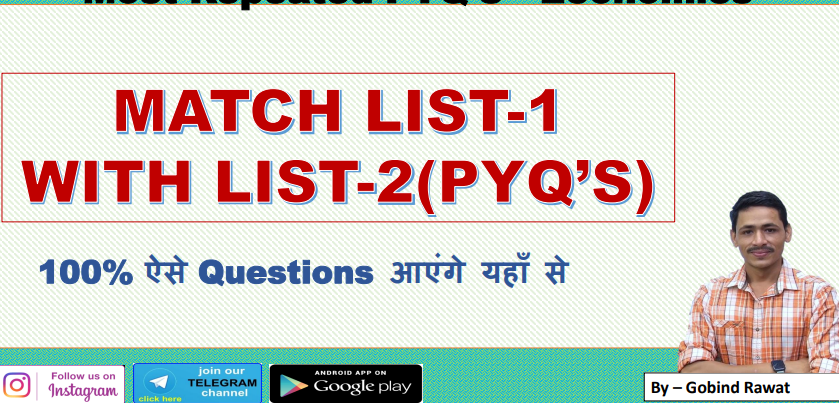 Most Repeated PYQ’S(Economics) Questions pdf by gobind rawat