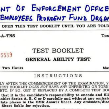 UPSC Epfo 10 Previous Year paper pdf