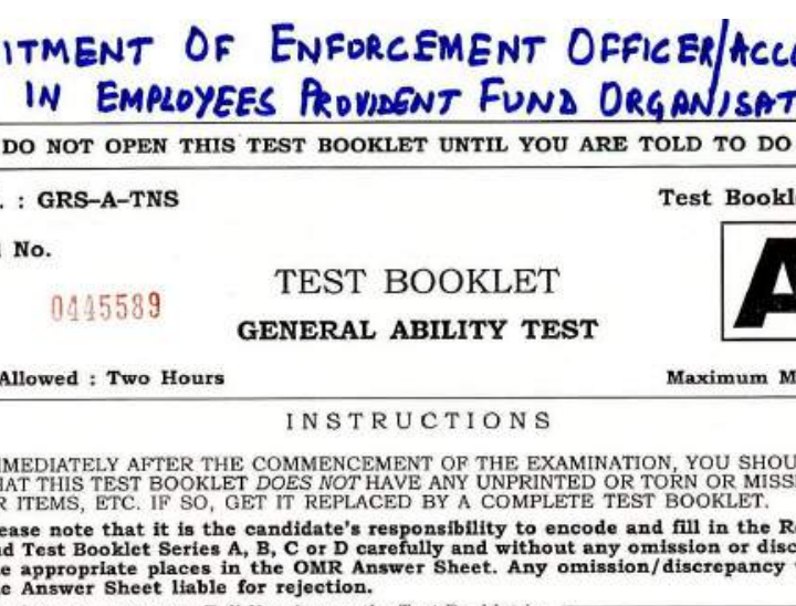 UPSC Epfo 10 Previous Year paper pdf