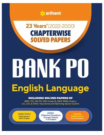 22 Years’ Chapterwise Solved Papers Bank PO English Language 2025-2026 Sixth Edition Book PDF