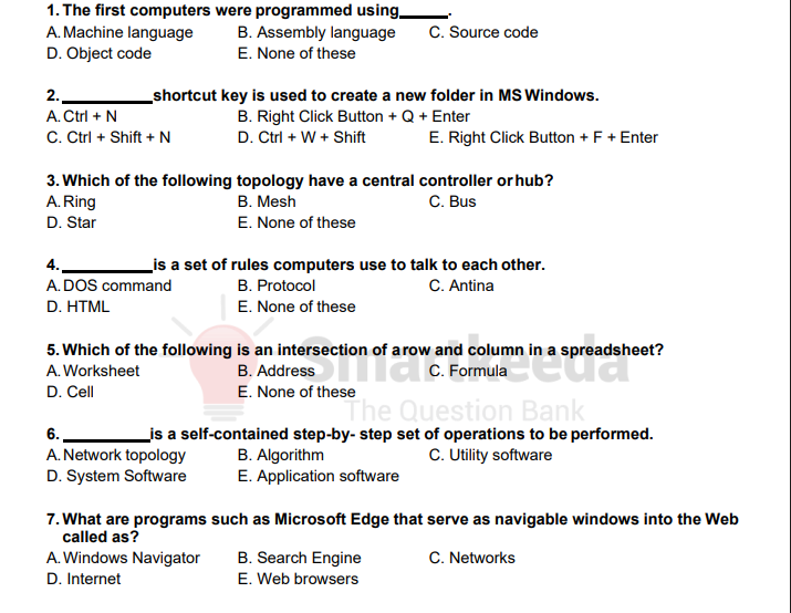 Banking (IBPS PO, SBI PO,RBI) Computer (Eng) 2025-26 pdf