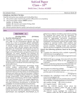 CBSE Question Bank SOLVED PAPERS Class 10 English Language & Lit For 2026 Exam Books PDF