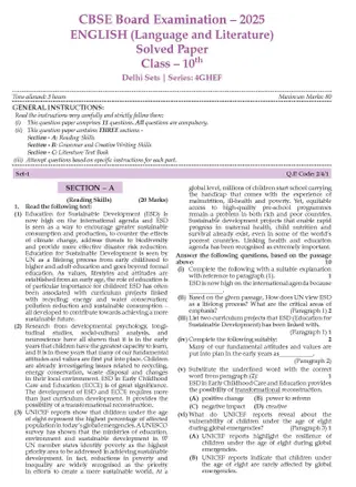 CBSE Question Bank SOLVED PAPERS Class 10 English Language & Lit For 2026 Exam Books PDF