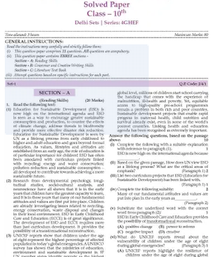 CBSE Question Bank SOLVED PAPERS Class 10 English Language & Lit For 2026 Exam Books PDF