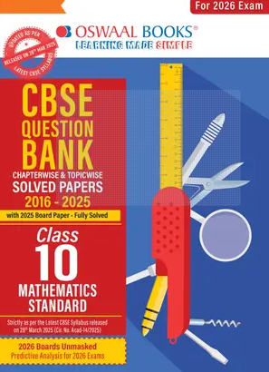 CBSE Question Bank SOLVED PAPERS Class 10 Maths (Standard) For 2026 Exam Books PDF