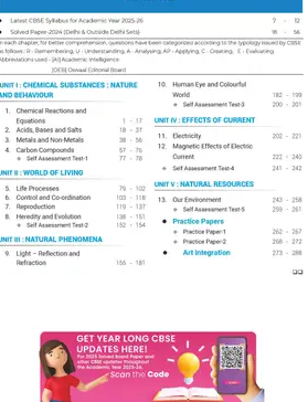 CBSE Question Bank SOLVED PAPERS Class 10 Science For 2026 Exam Books PDF