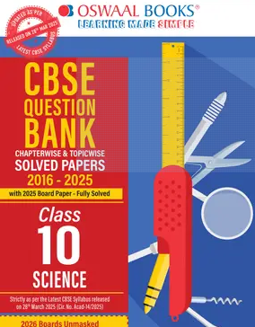 CBSE Question Bank SOLVED PAPERS Class 10 Science For 2026 Exam Books PDF