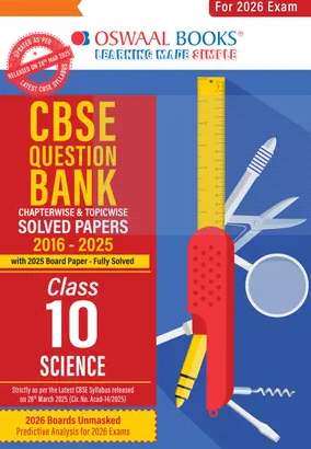 CBSE Question Bank SOLVED PAPERS Class 10 Science For 2026 Exam Books PDF