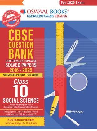 CBSE Question Bank SOLVED PAPERS Class 10 Social Science For 2026 Exam Books PDF