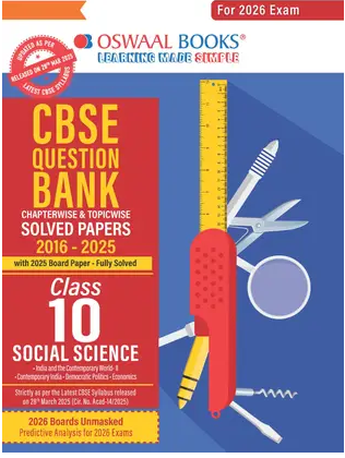 CBSE Question Bank SOLVED PAPERS Class 10 Social Science For 2026 Exam Books PDF