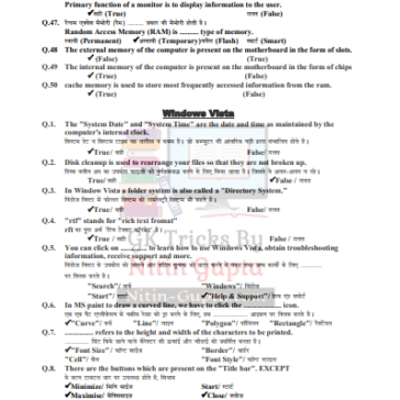 Computer GK Question and Answer in Hindi and English pdf