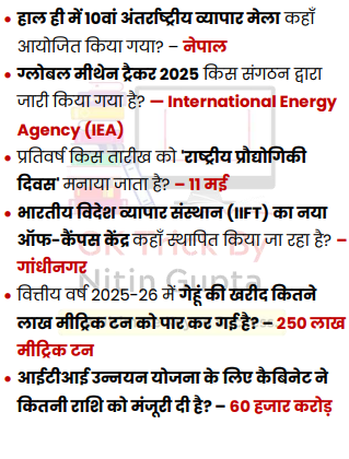 Current Affairs May 2025 in Hindi pdf