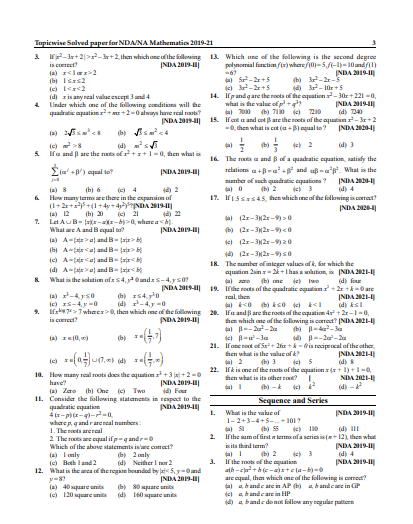 Defence Exams (NDA,CDS,AFCAT) Mathematics pdf