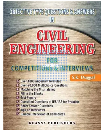 Objective Type Questions & Answers in Civil Engineering For Competitions & Interviewsv Book PDF