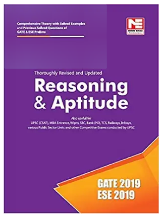 Reasoning & Aptitude for GATE 2019 and ESE 2019 (Prelims) – Theory and Previous Year Solved Papers Books PDF