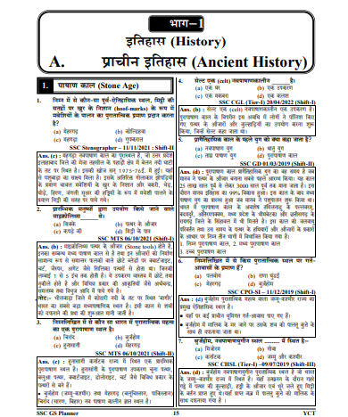 SSC GK Questions and Answers in Hindi pdf