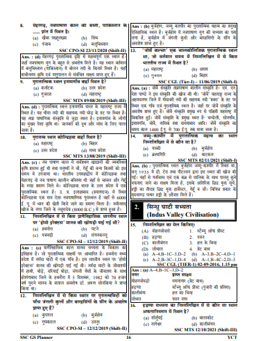 SSC GK Questions and Answers in Hindi pdf