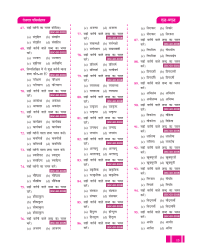 SSC GD General Hindi Book PDF